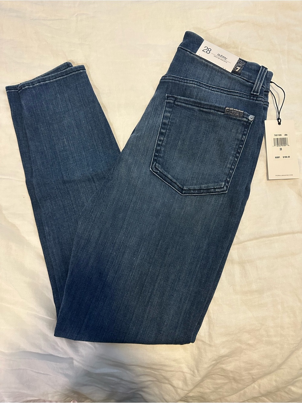 7 For All Mankind Women’s Dark Blue Skinny Jeans